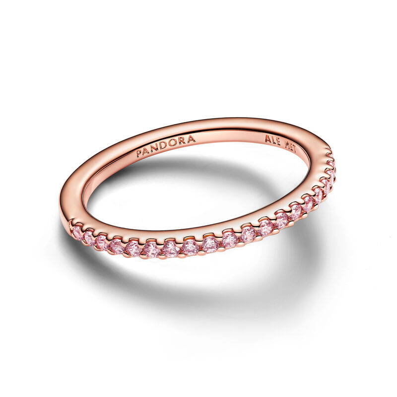 Pandora Sparkling Pink Band Ring image number 1