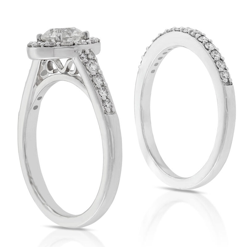 Halo Diamond Bridal Set 14K image number 3