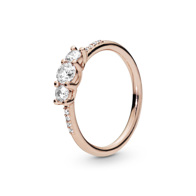 Pandora Clear 3-Stone CZ Ring image number 1