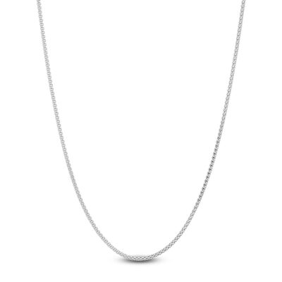 Classic Adjustable Popcorn Link Necklace, 14K White Gold