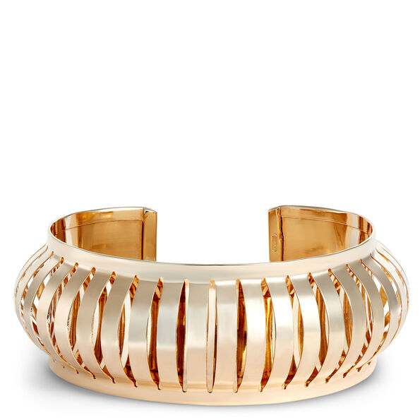 Toscano Domed Cuff Bangle Bracelet, 14K Yellow Gold