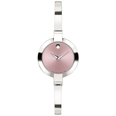 Movado Bella Pink Dial Bangle Watch, 25mm