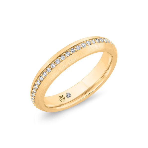 Bella Ponte Polished Knife Edge Diamond Bridal Ring, 14K Yellow Gold