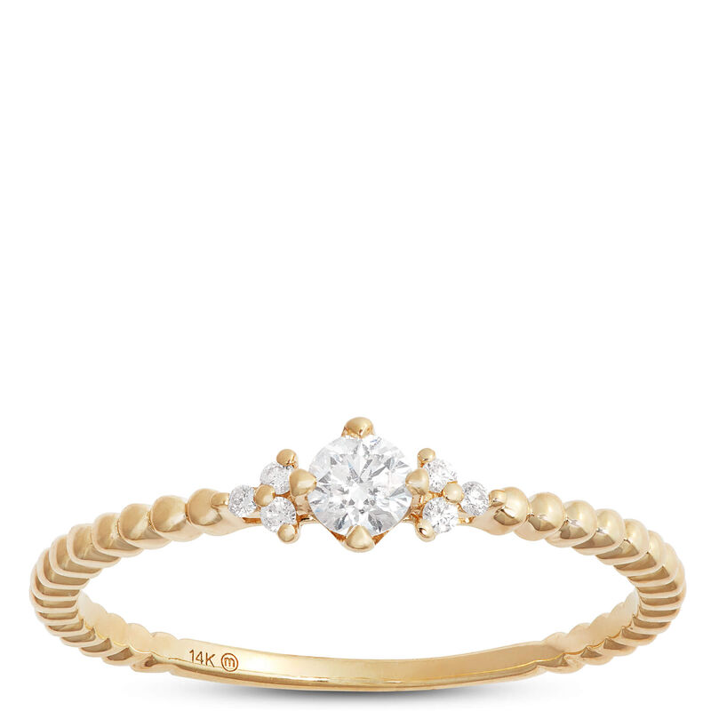 Round Diamond Promise Ring, 14K Yellow Gold image number 0