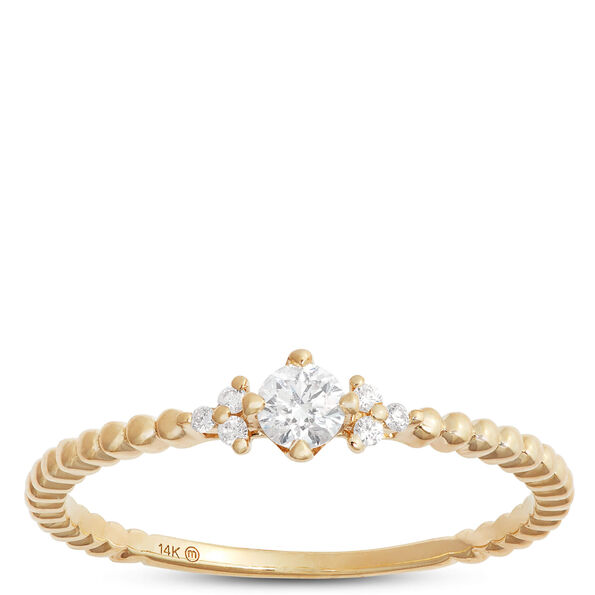 Diamond Promise Ring, 14K Yellow Gold