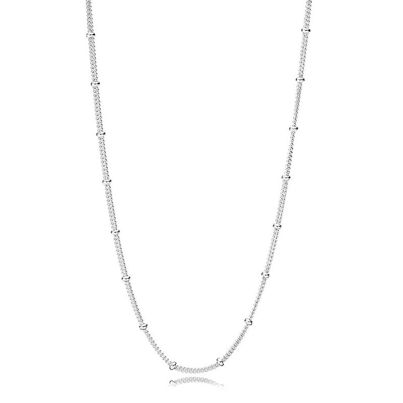 Pandora Silver Beaded Necklace Chain image number 0