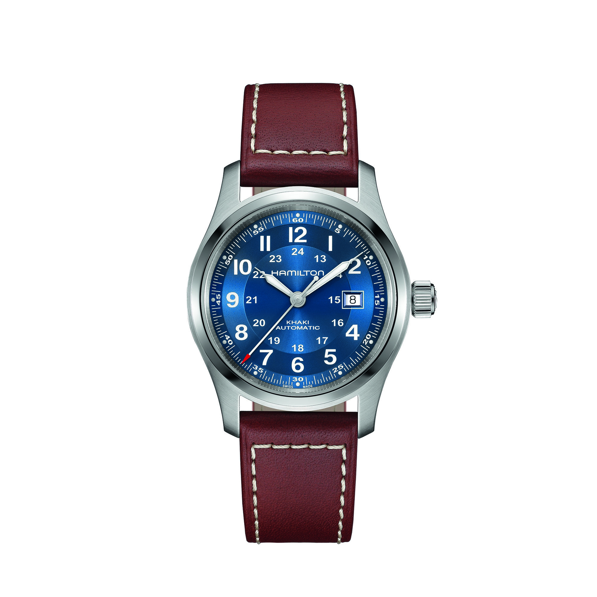 HAMILTON クォーツ腕時計 ダークブルー Hamilton Khaki Field Auto Blue Dial Watch, 42mm