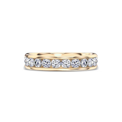 Classic Round Diamond Anniversary Band, 1 Carat Total Weight, 14K Yellow Gold