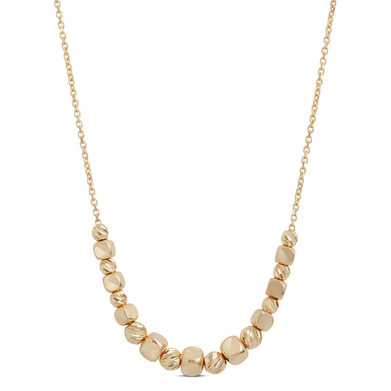 Toscano 18-Inch Center Beaded Necklace, 14K Yellow Gold image number 0