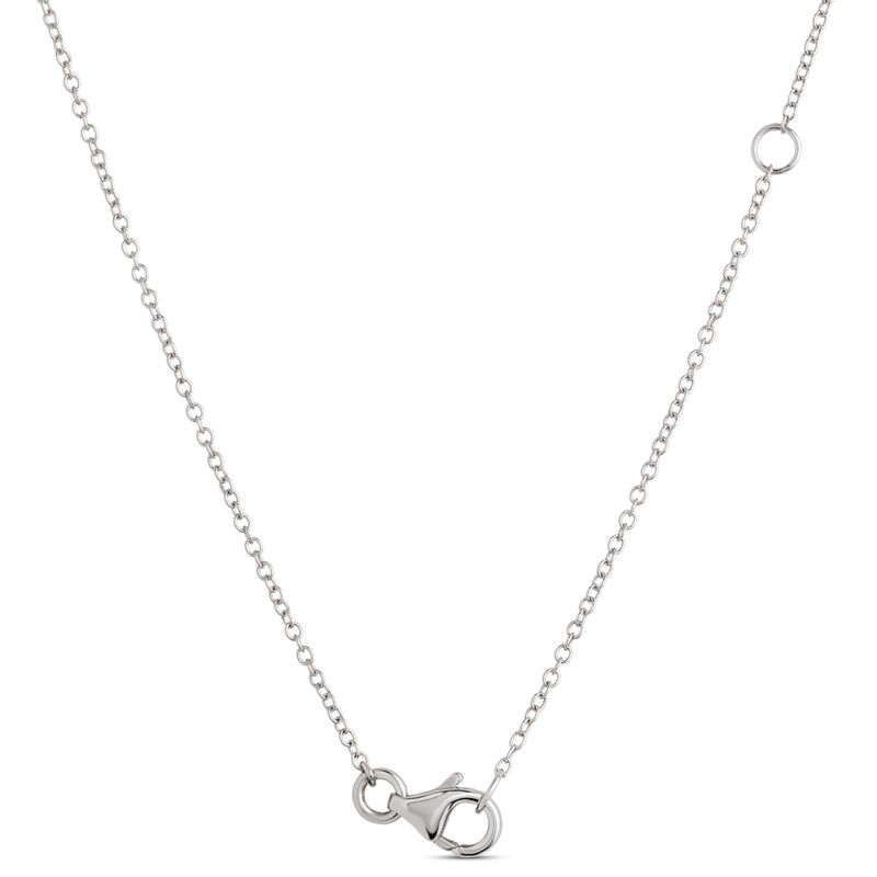 Classic Fan Diamond Pendant Necklace, ⅔ Carat Total Weight, 14K White Gold image number 2