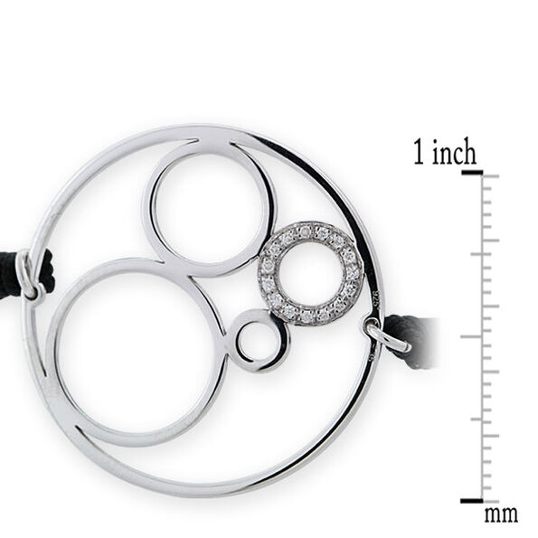 Circle Diamond Bracelet in Sterling Silver