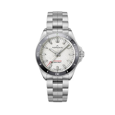 NORQAIN Neverest Glacier White Dial Watch, 40mm