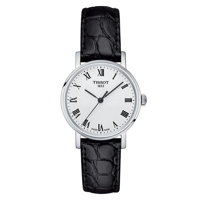 Tissot Everytime Small Silver Dial Leather Quartz Watch, 32mm image number 0