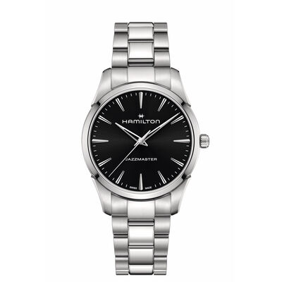 Hamilton Jazzmaster Quartz Black Dial Watch, 40mm
