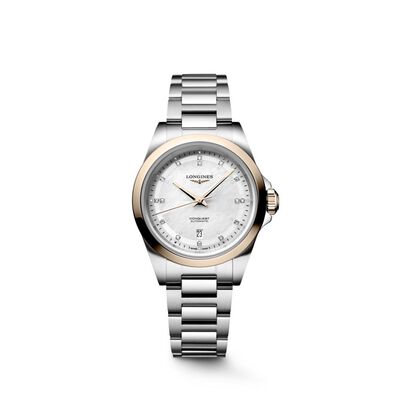 Longines Conquest White Dial Watch, 30mm