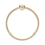 Pandora Moments Heart Clasp Snake Chain Bracelet 14K