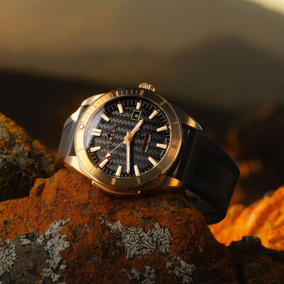 NORQAIN Adventure Sport "GOLDEN HOUR" Chronometer Limited Edition Black Dial Watch, 42mm