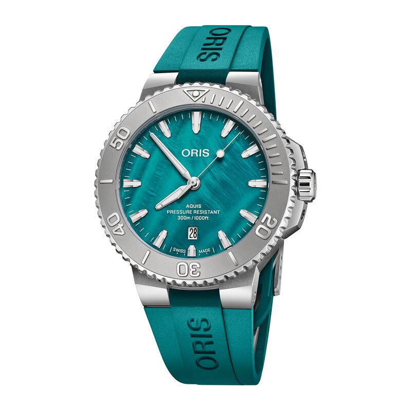 Oris Aquis New York Harbor Limited Edition II Aqua Green Dial Watch, 43.5mm image number 1