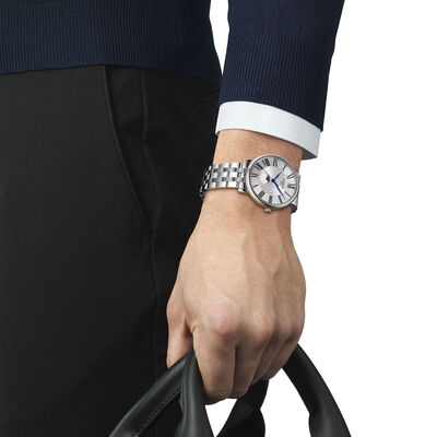 Tissot Carson Premium Gent Moonphase Silver Steel Watch, 40mm