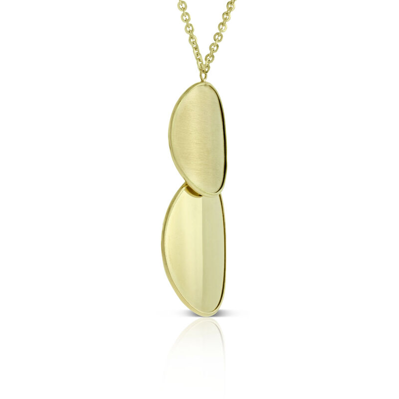 Toscano Double Disc Necklace 14K image number 3
