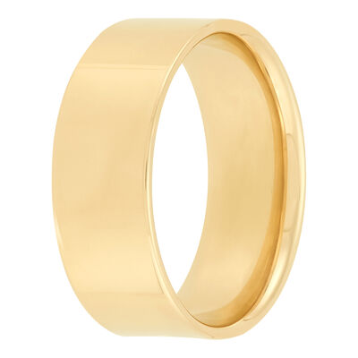 Yellow Gold Polished Pipe Comfort Fit 8mm Band 18K
