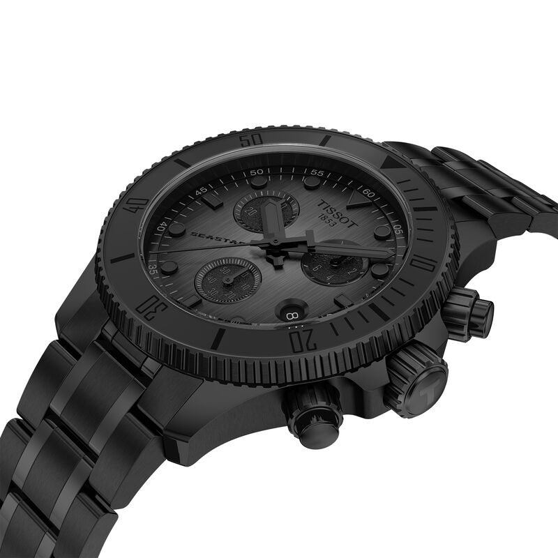 TISSOT Seastar Black Dial Watch, 38mm image number 3