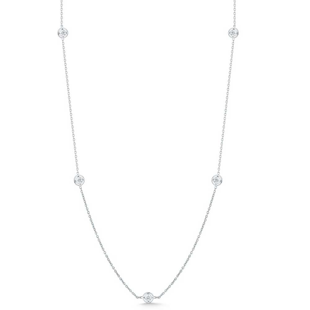 Roberto Coin Diamonds by the Inch 7-Station Diamond Necklace 18K