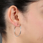 Diamond Star Hoop Earrings 14K