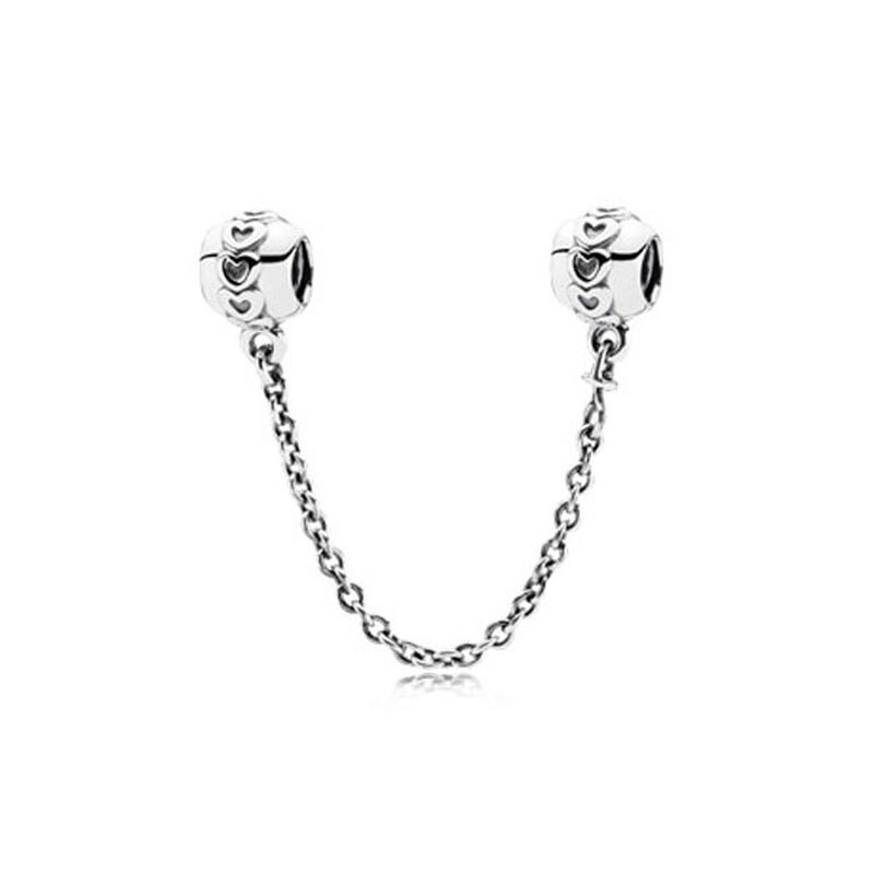 Pandora Band of Hearts Safety Chain Charm image number 1