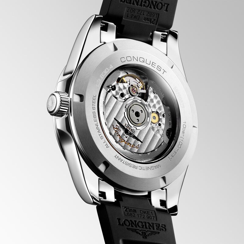 Longines Conquest Black Dial Watch, 41mm image number 1