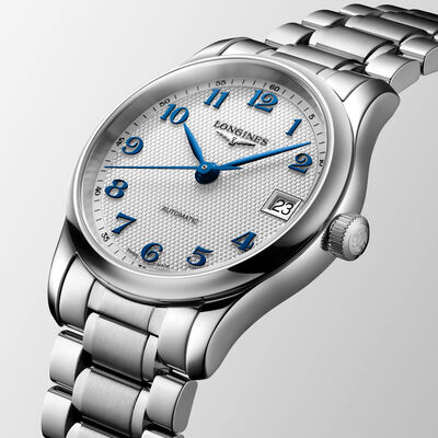 Longines Master Collection Silver Dial Watch, 34mm