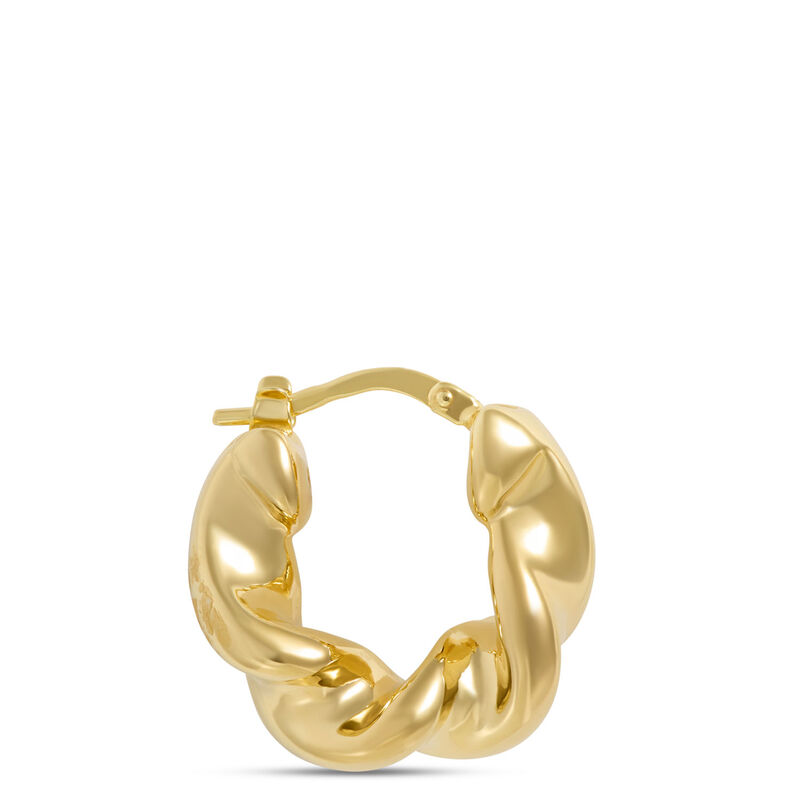 Toscano Twisted Hoop Earrings, 14K Yellow Gold image number 1
