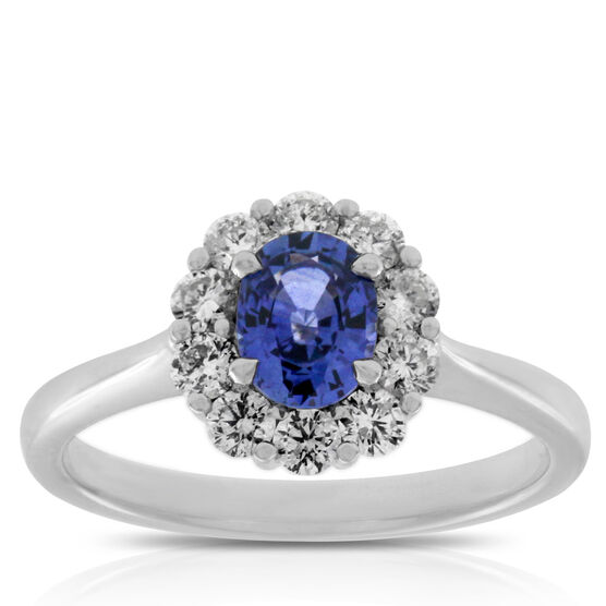 Sapphire & Diamond Ring 14K