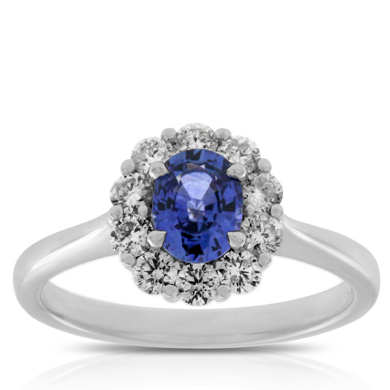 Sapphire & Diamond Ring 14K image number 1