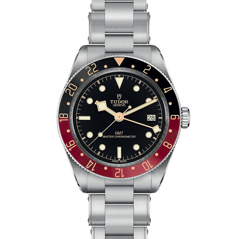 TUDOR Black Bay 58 GMT Black and Burgundy Dial Stainless Steel Watch, 39mm image number 1