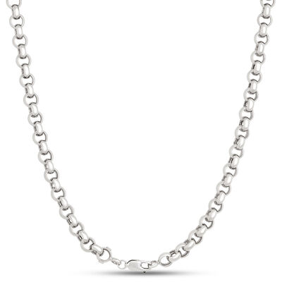 Toscano Classic Rolo Link Necklace, Sterling Silver