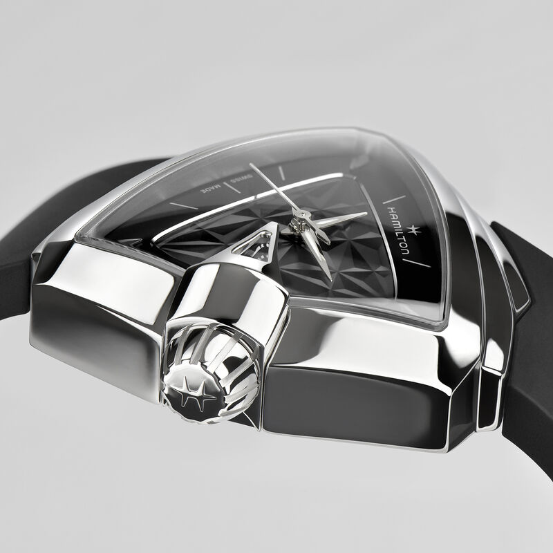 Hamilton Ventura S Quartz Black Dial Watch, 34mm x 38mm image number 3