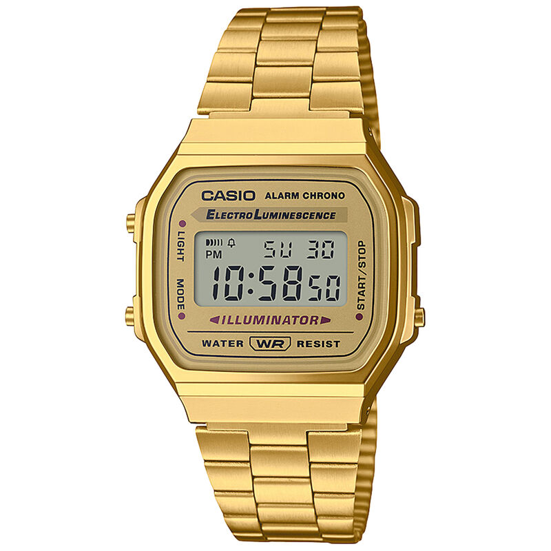 Casio Vintage Gray Digital Dial Watch, 36.3mm x 38.6mm image number 0