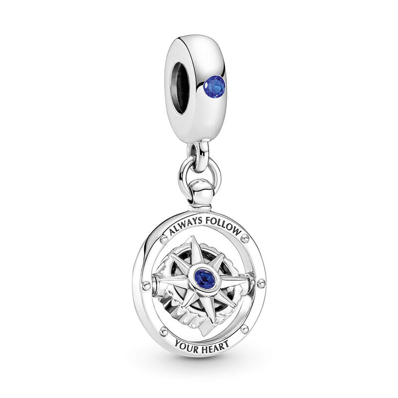 Pandora Spinning Compass Crystal Dangle Charm image number 0