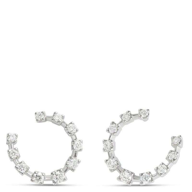 Round Diamond Front to Back Earrings image number 0