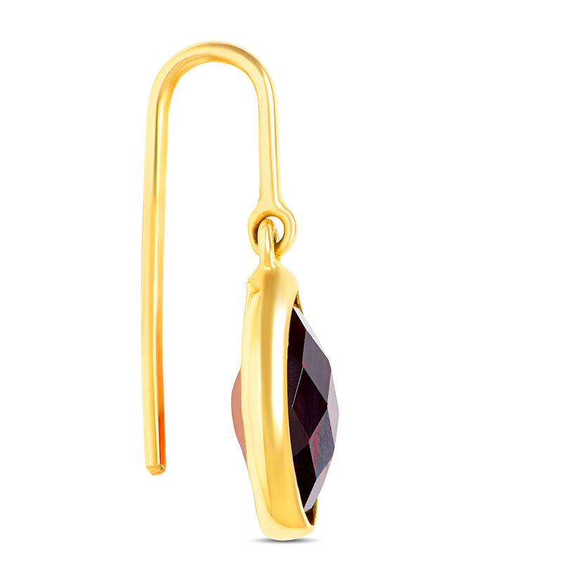 Marquise Garnet Earrings, 14K Yellow Gold image number 1