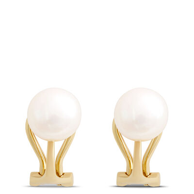 Freshwater Pearl Studs, 14K Yellow Gold