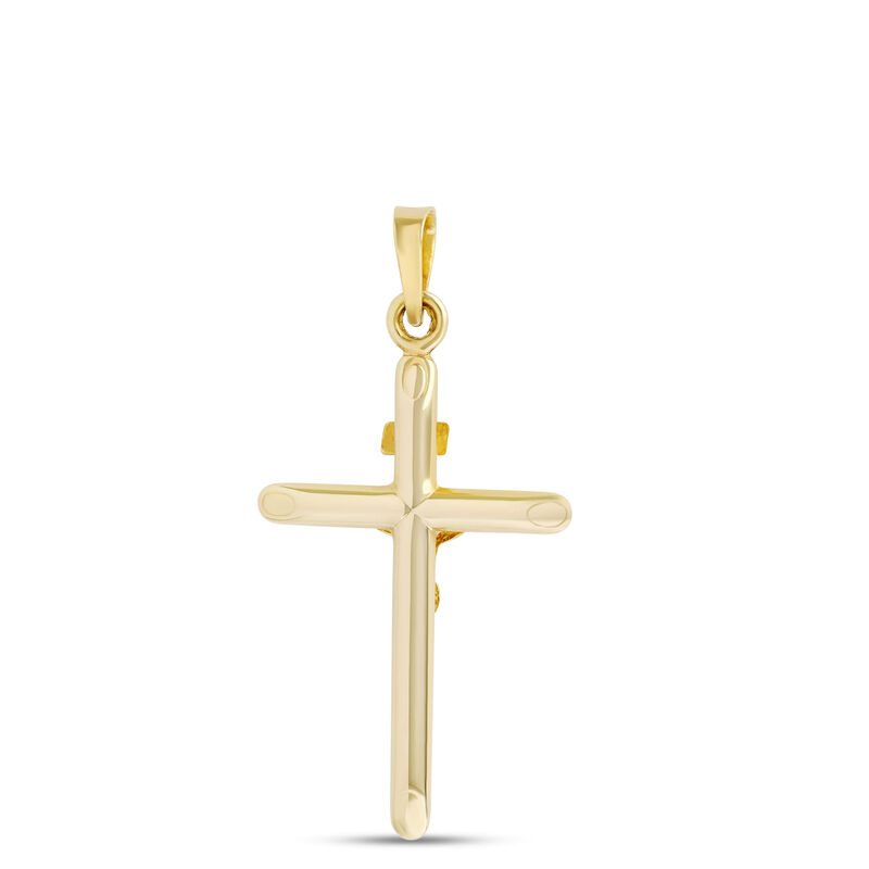 Crucifix Pendant, 14K Yellow Gold image number 1