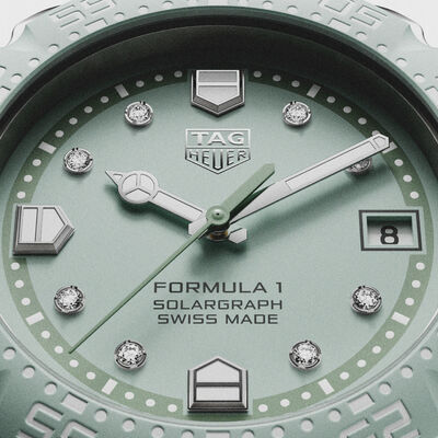 TAG Heuer Formula 1 Solargraph Green Dial Watch, 38mm