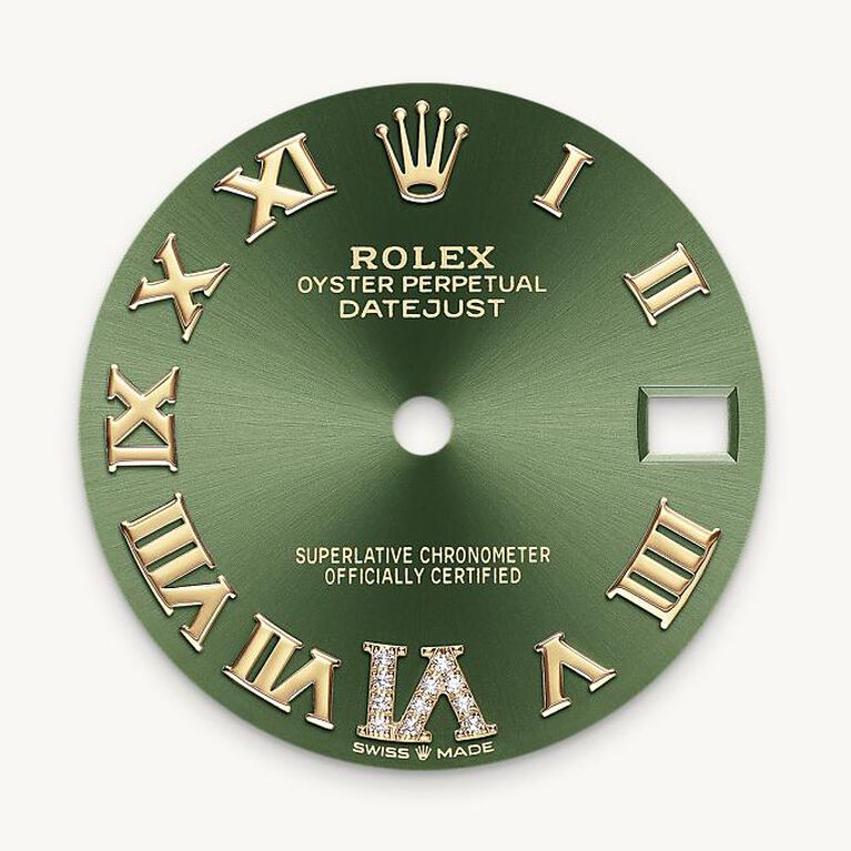 rolex datejust in yellow rolesor - combination of oystersteel and yellow gold, m278343rbr-0015 - olive-green dial - ben bridge