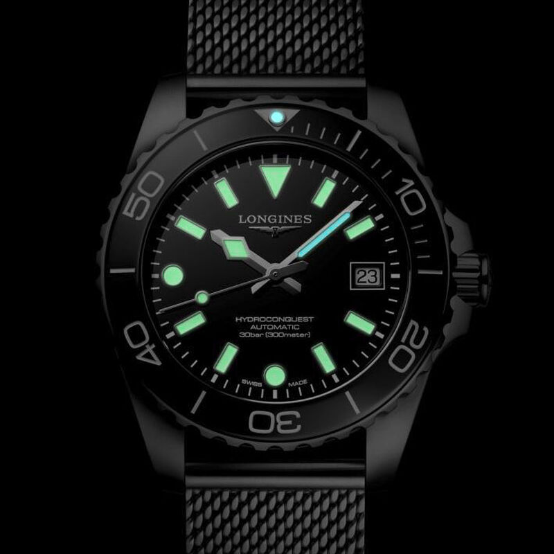 Longines Hydroconquest Black Dial Watch, 42mm image number 4