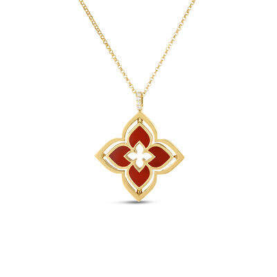 Roberto Coin 18K Yellow Gold Venetian Princess Pirouette Medium Flower Necklace