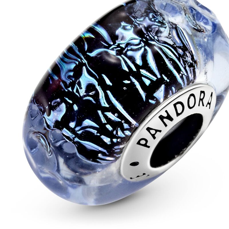 Pandora Wavy Dark Blue Murano Glass Ocean image number 3