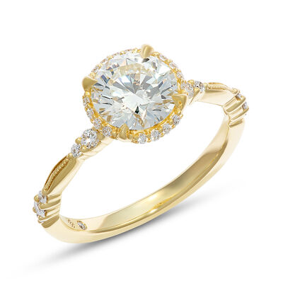 Bella Ponte Classic Round Diamond Engagement Ring, 1-&frac12; Carat, 14K Yellow Gold