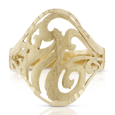 Toscano Satin Finish Filigree Ring 18K